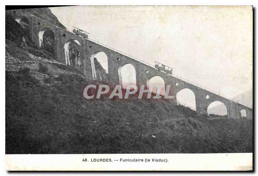 CPA Lourdes Funiculaire le Viaduc 
