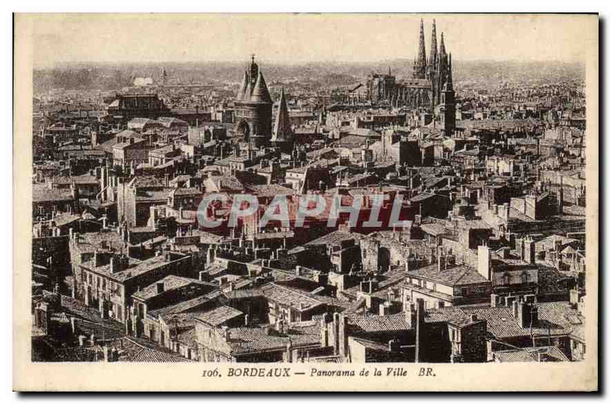 CPA Bordeaux Panorama de la Ville 