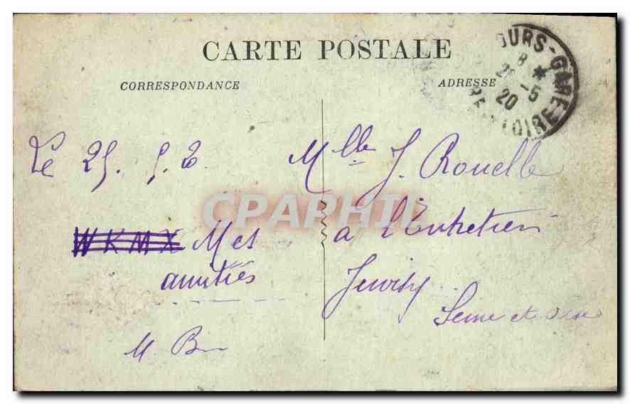 CPA Bordeaux Place de la Comedie  — Verso