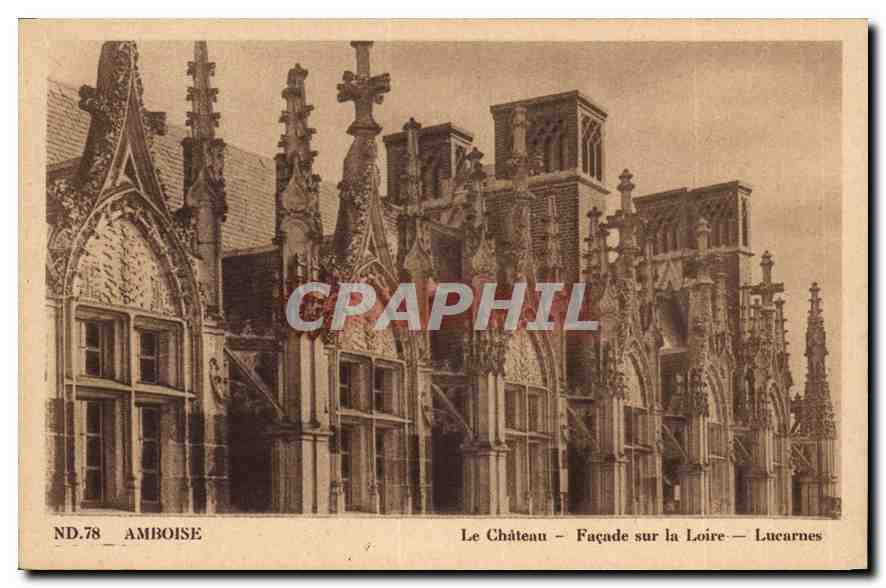 CPA Amboise Le Chateau Facade sur la Loire 