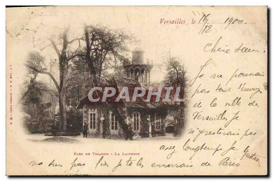 CPA Parc de Trianon La Laiterie 