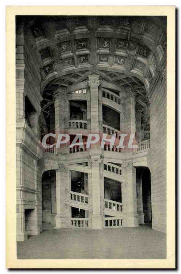 CPA Chambord L et Ch Le Grand Escalier double 