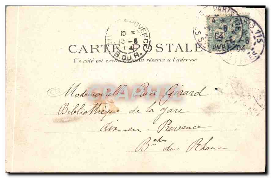 CPA Paris Fontaine Medicis au Luxembourg  — Verso
