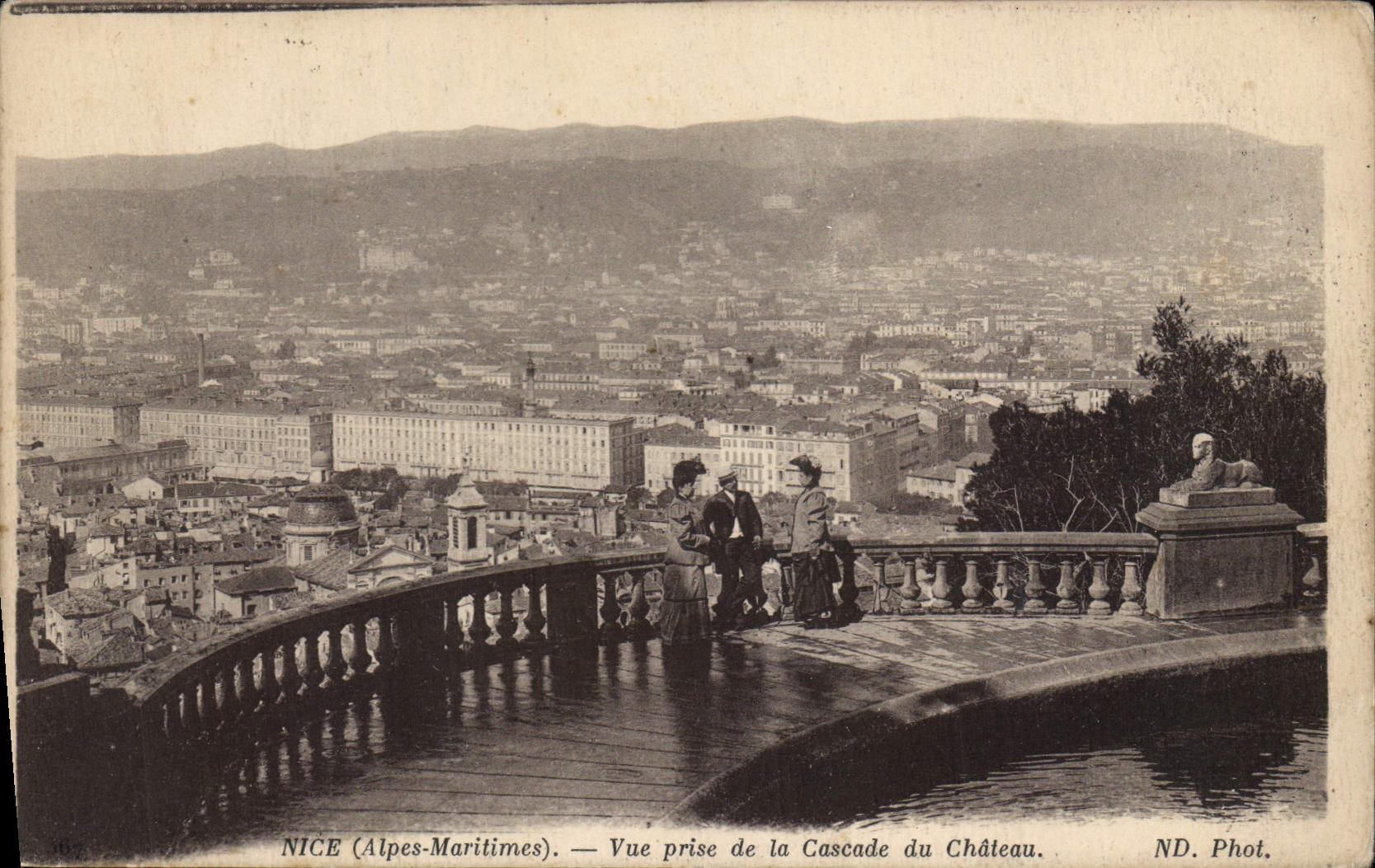 CPA Nice Alpes Maritimes vue prise de la Cascade du chateau 