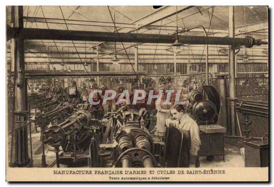 CPA Manufacture Francaise d'Armes et Cycles de Saint Etienne tours automatiques decollatar