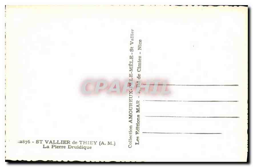 La Pierre Druidique — Saint-Vallier-de-Thiey — Éditions Amoureaux-Mar — Rückseite