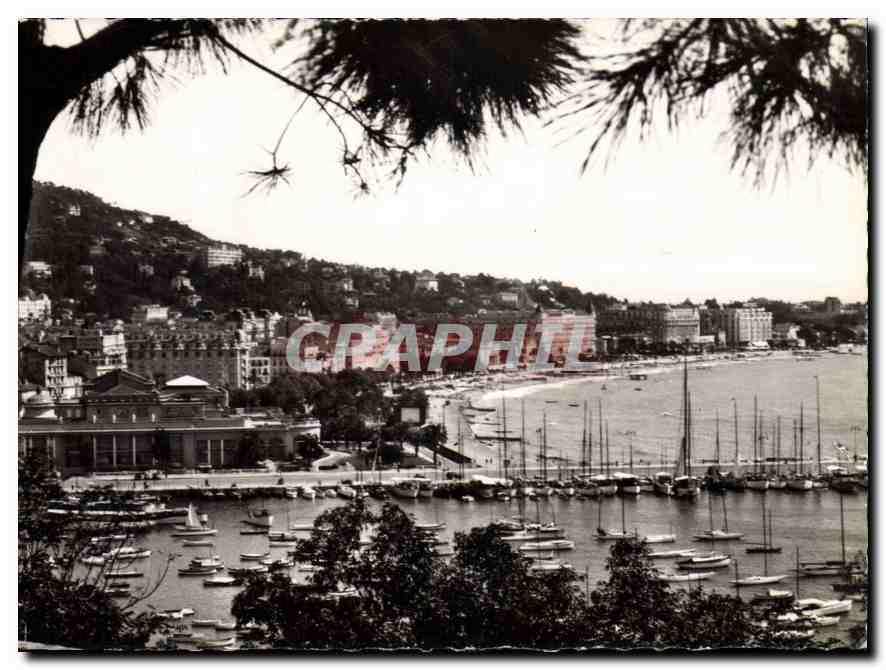CPA Cannes vue du casino et du port 
