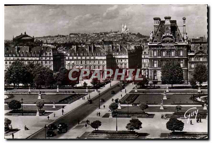 CPA Paris et ses Merveilles la butte Montmartre vue du palais de Louvre 