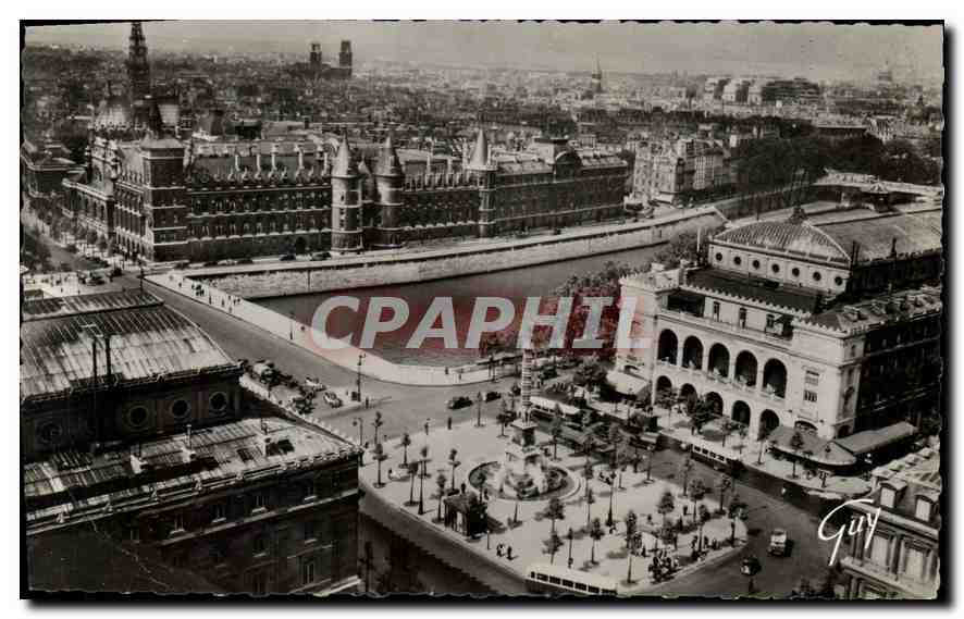 CPA Paris et ses Merveilles sur la place au et le palais de justice 