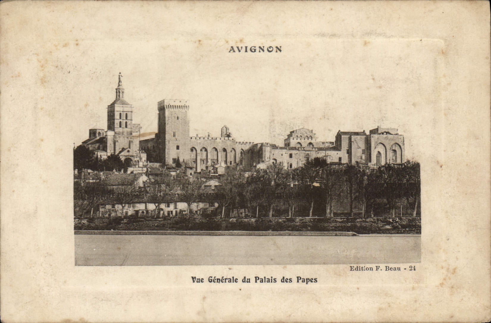 CPA Avignon vue generale du palais des Papes 