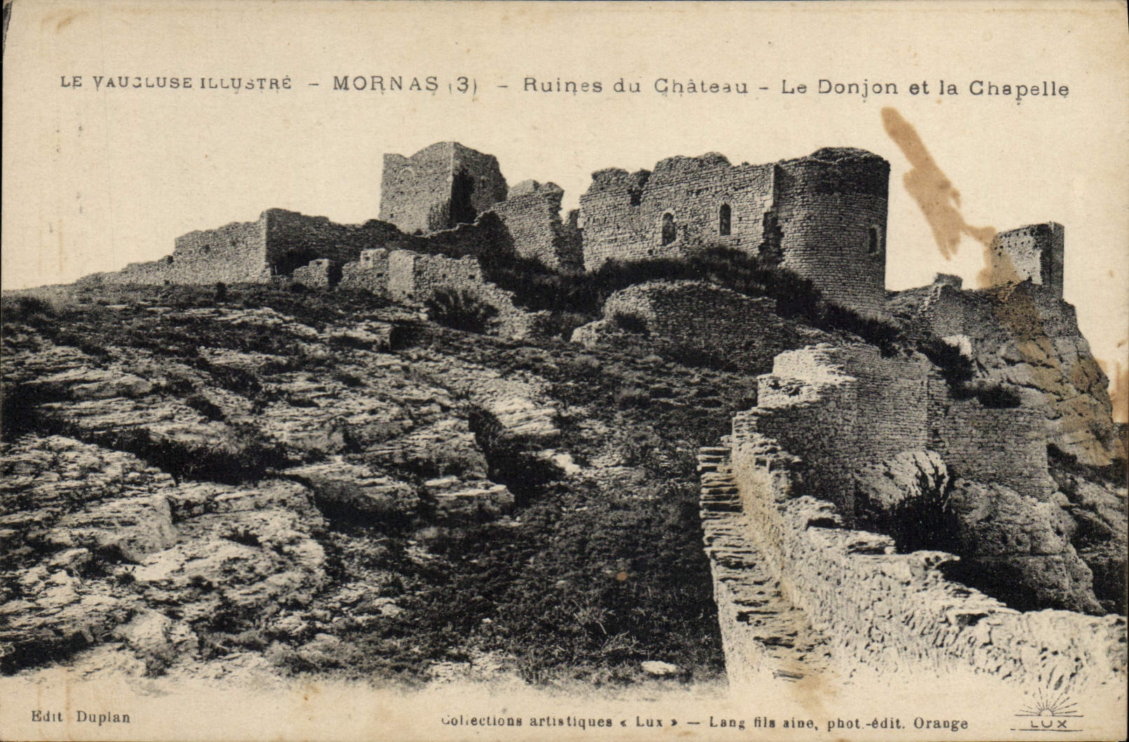 CPA Le Vaucluse illustre Mornas Ruines du chateau le Donjon et la chapelle 