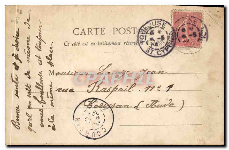 CPA Jalousie  Hommes Poissons — Rückseite