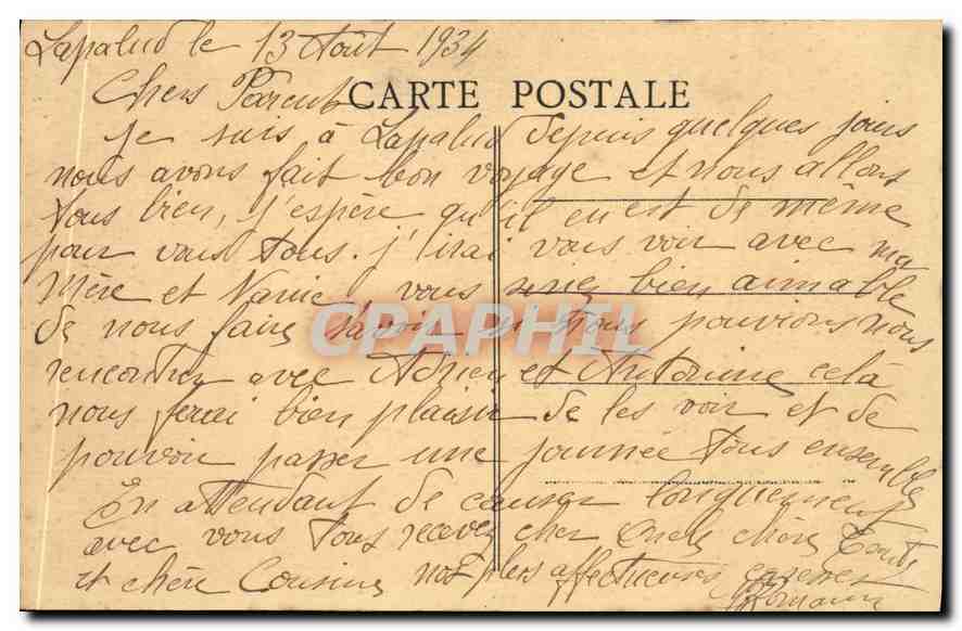 Lapalud — Le Monument aux Morts de la Guerre 1914-1918 — éditeur non visible — Rückseite