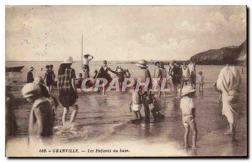Granville — Les Enfants au bain — Édition A. Bernard, n°408