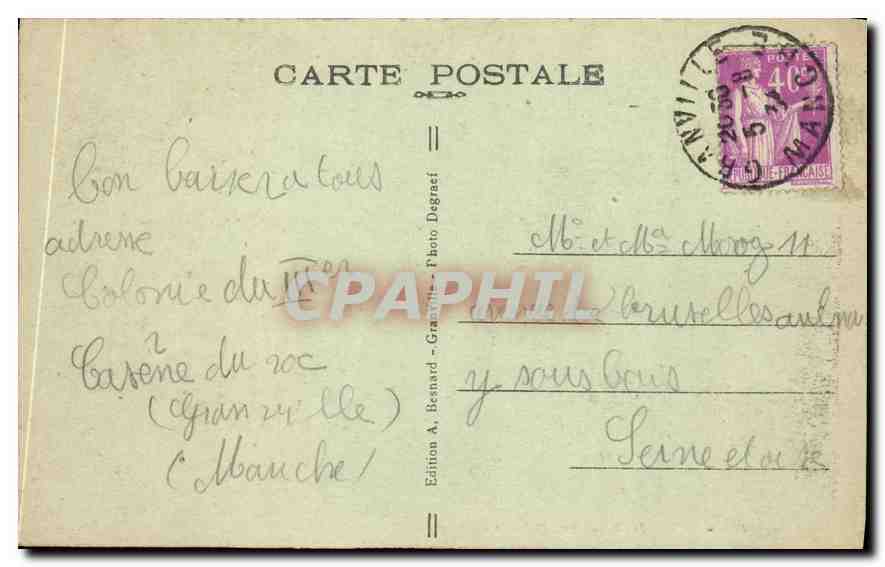 Granville — Les Enfants au bain — Édition A. Bernard, n°408 — Rückseite