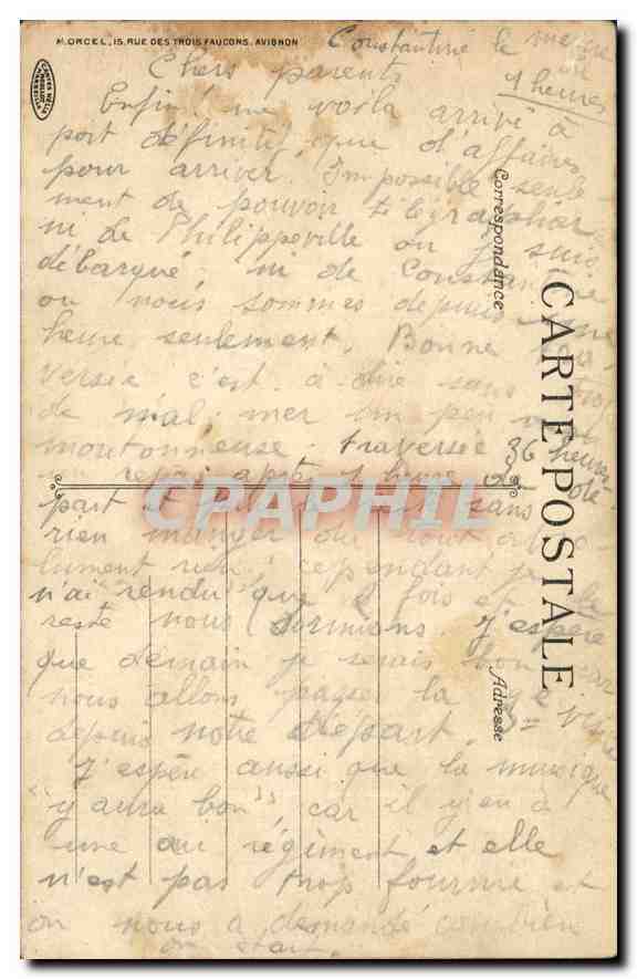 CPA Avignon Perspective du Pont Suspendu  — Verso
