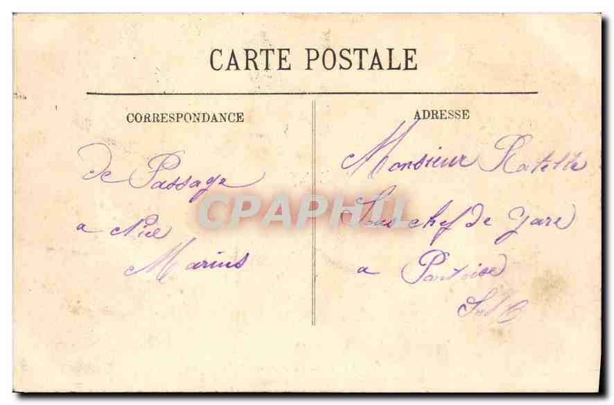 CPA Nice La Promenade des Anglais  — Back