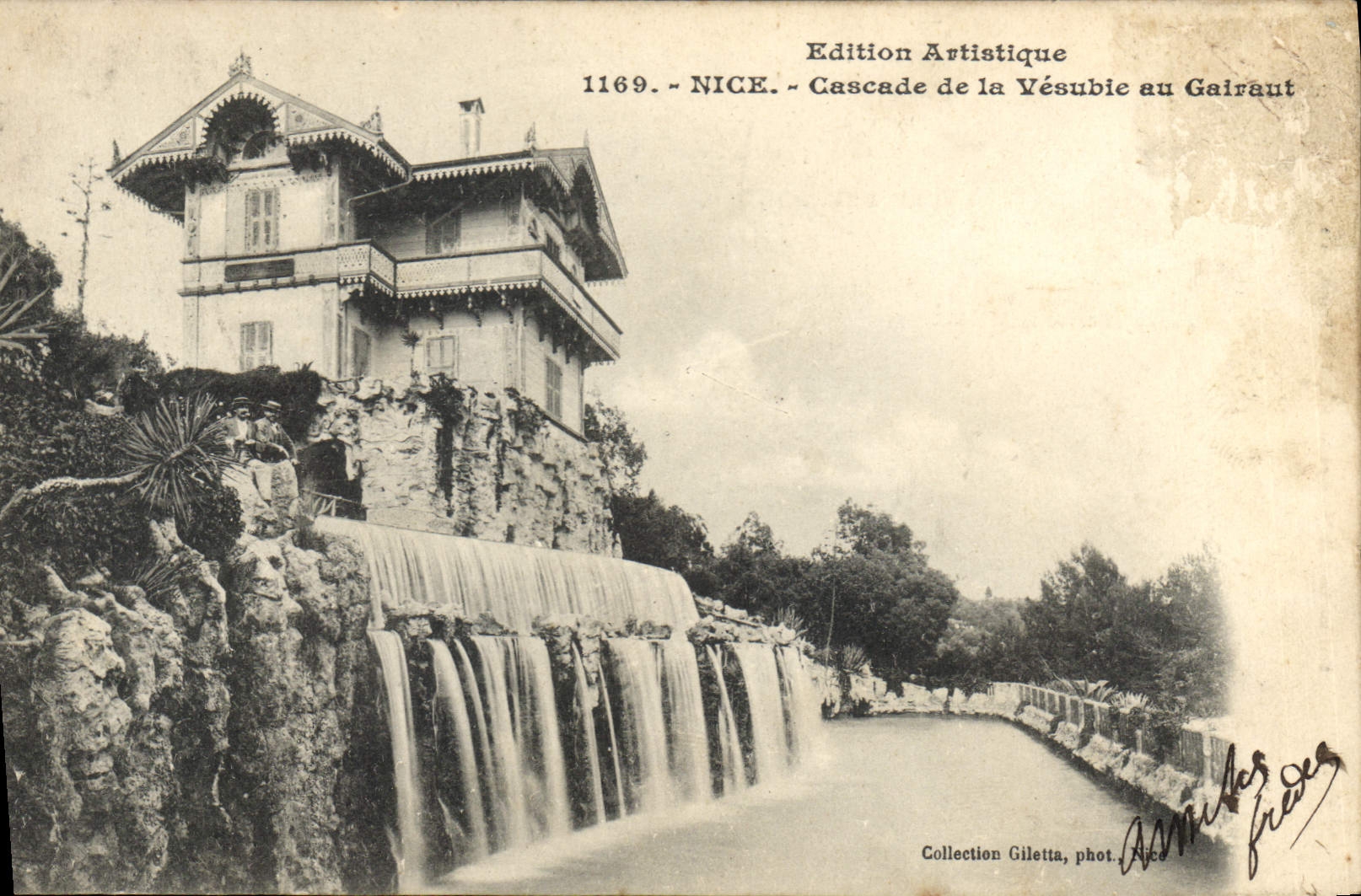 CPA Nice Cascade de la Vesubie au Gairaut 