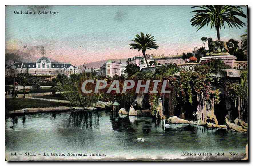 CPA Nice La Grotte Nouveaux Jardins 