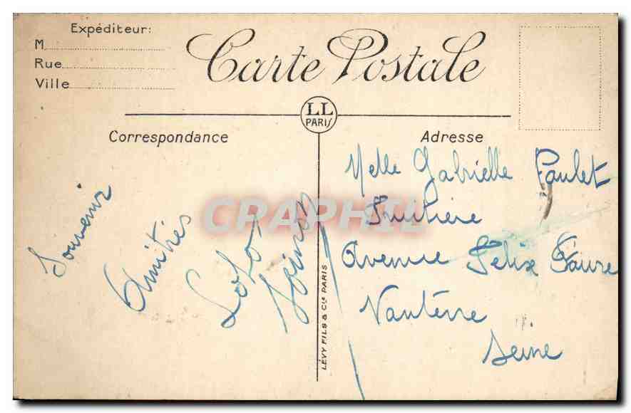 CPA Nice les jardins la plage Massena et le Casino  — Rückseite