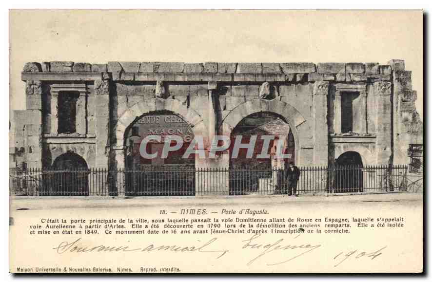 Nîmes — Porte d'Augusta — Maison Universelle & Nouvelles Galeries