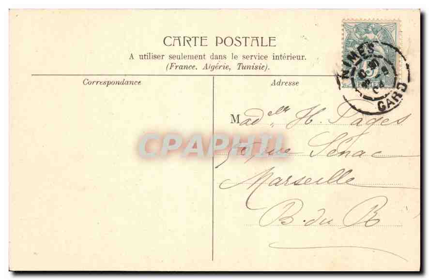 Nîmes — Porte d'Augusta — Maison Universelle & Nouvelles Galeries — Verso