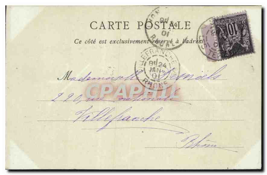 CPA Lyon le palais de justice  — Verso