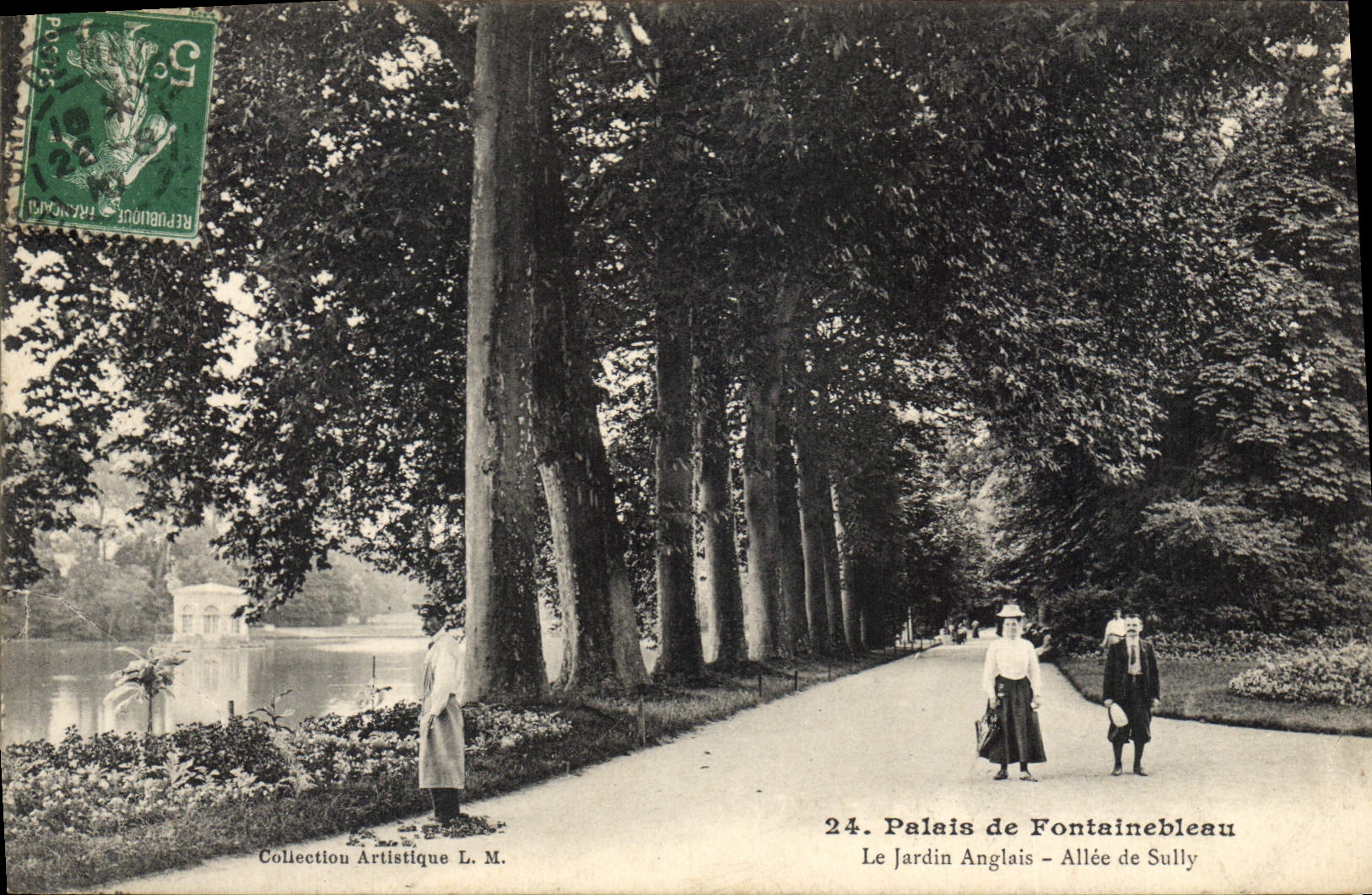 Palais de Fontainebleau — Le Jardin Anglais – Allée de Sully — Collection Artistique L. M.