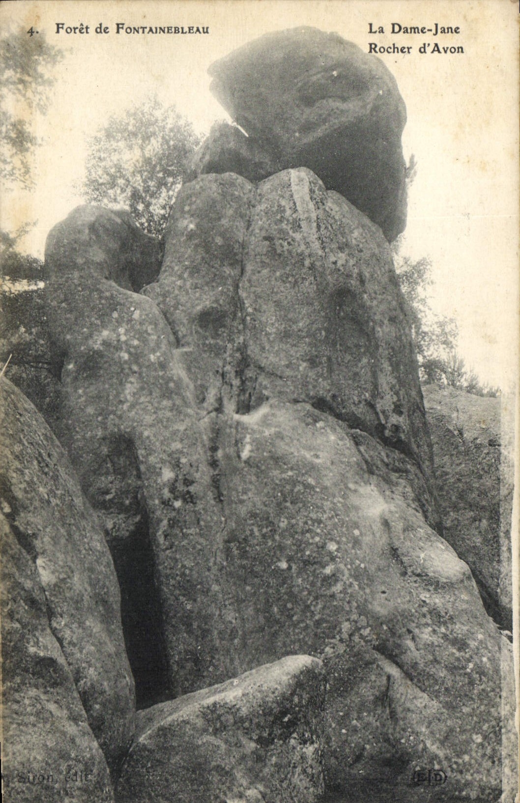 Bosque de Fontainebleau — La Dame-Jane, Roche d'Avon — Editor SAVON, n°4