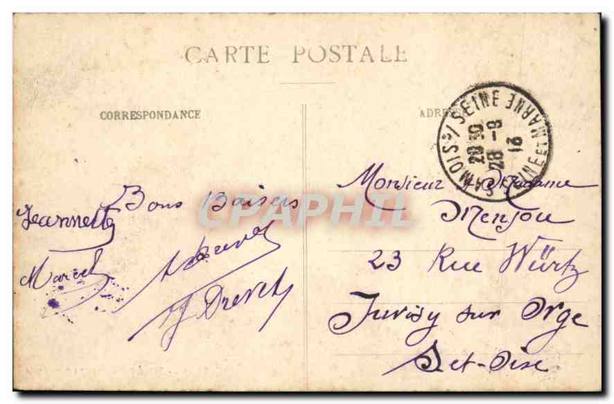 Forêt de Fontainebleau — La Caverne d'Augas — Verlag CPAPHIL, Nr. 297 — Rückseite