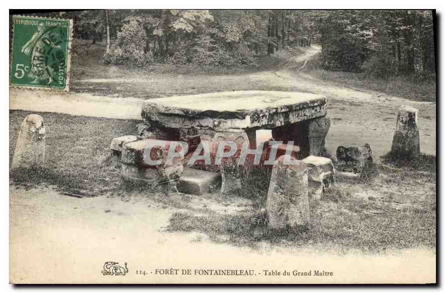 Forêt de Fontainebleau — Table du Grand Maître — éditeur non identifié, n° 114