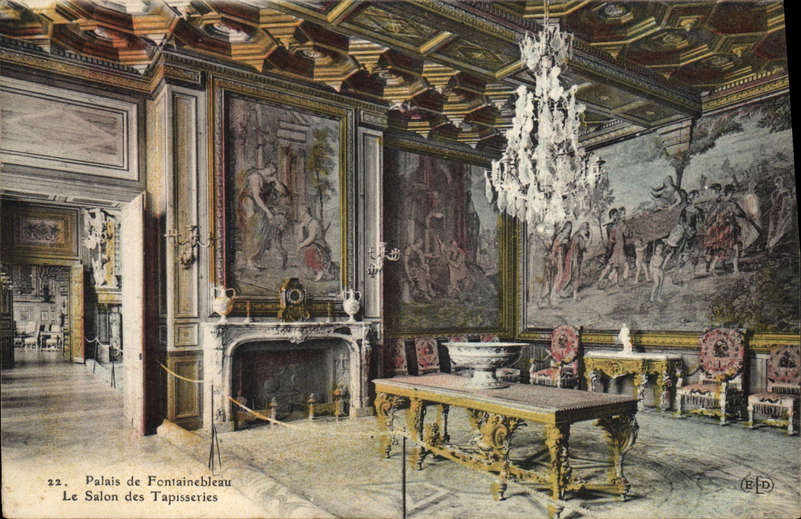 Palais de Fontainebleau — Le Salon des Tapisseries — Éditeur E.D. n°22
