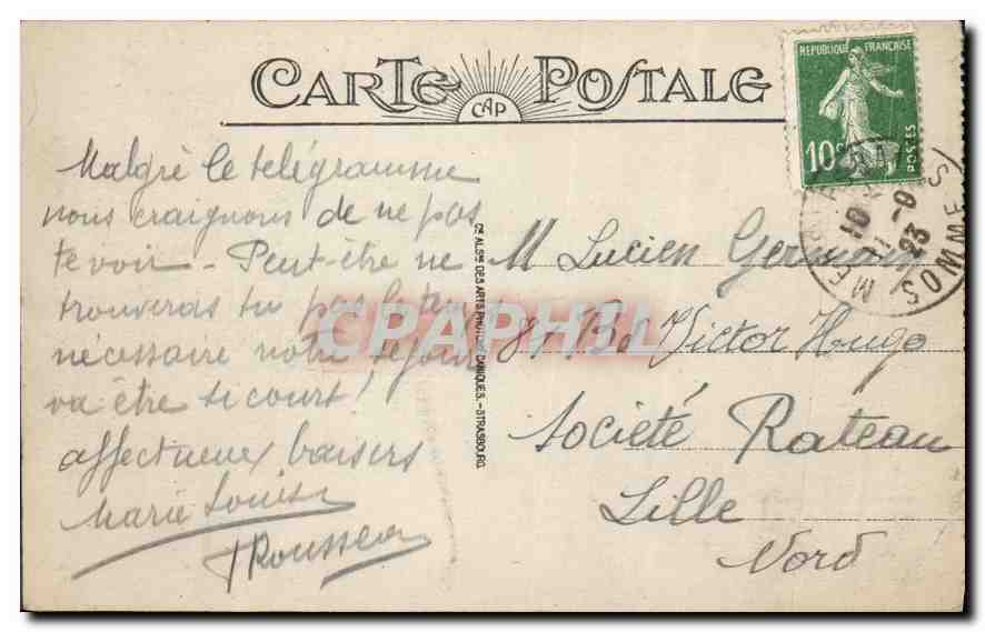 Méz-les-Bains — Notre Dame de la Falaise - Falaises et Jetées du Tréport — Verso