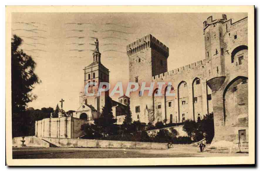 Avignon — Cathédrale Notre-Dame des Doms et Façade du Palais des Papes — Éditions d'Art Vaucluse