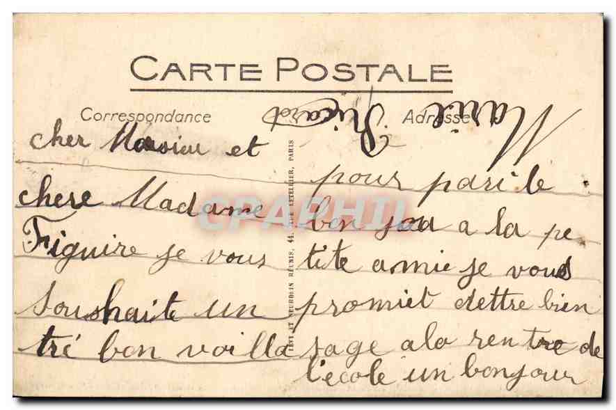 CPA Exposition Nationale Coloniale de Marseille Palais de l'Afrique Occidentale  — Verso