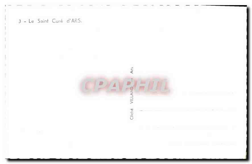 CPA Portrait du Bienheureuz JRM Vianney le Saint Cure d'Ars  — Back