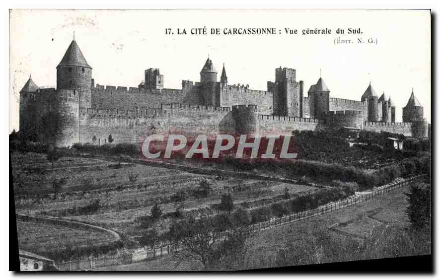CPA La Cite de Carcassonne vue generale du Sud 