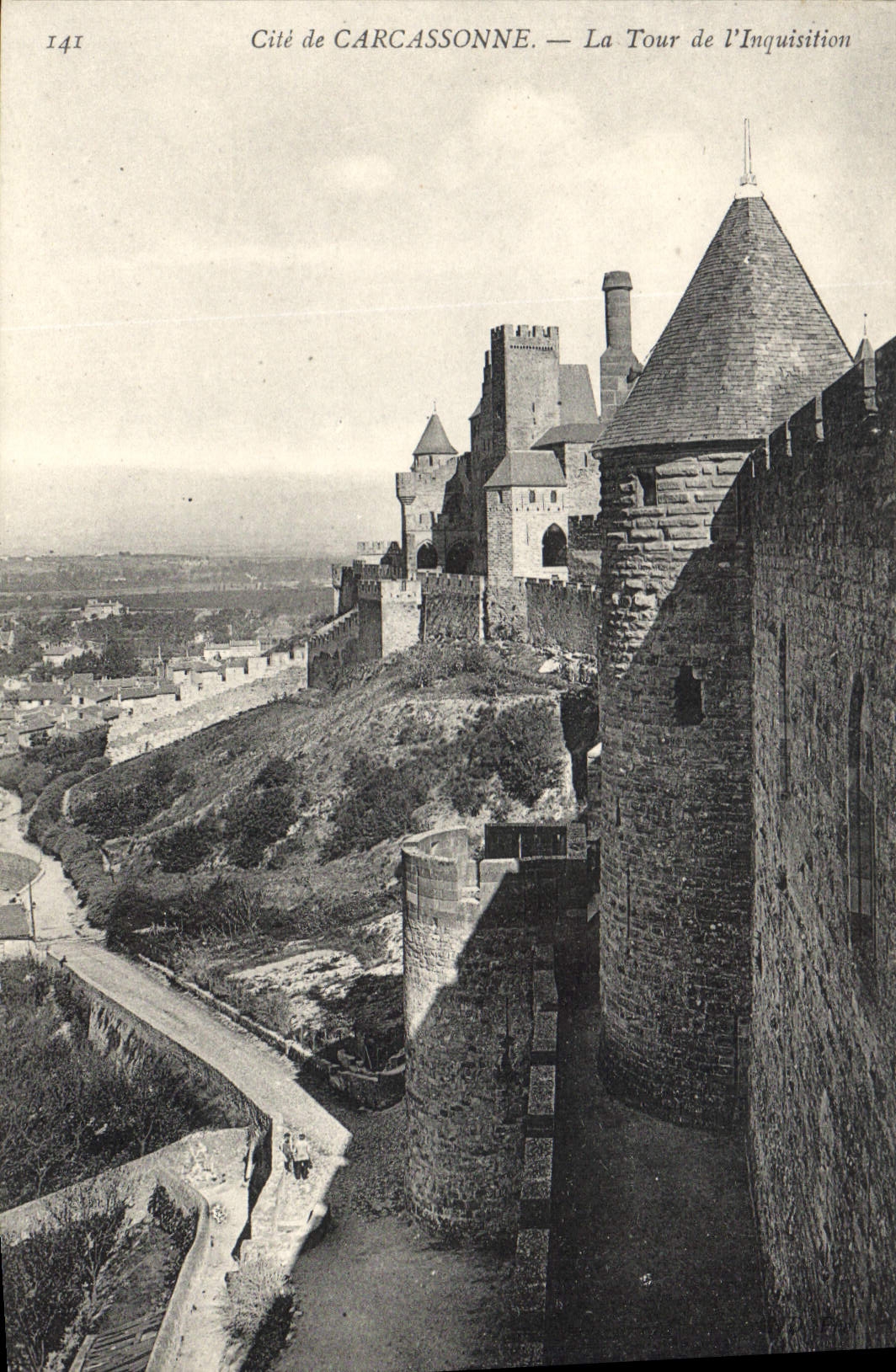 CPA Cite de Carcassonne la tour de l'Inquisition 