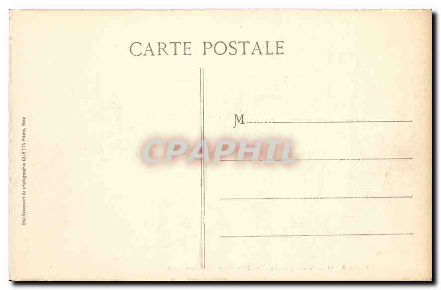 Monte-Carlo — Vue générale. Jardins de Monaco — Edition Gilletta, n° 711 — Verso