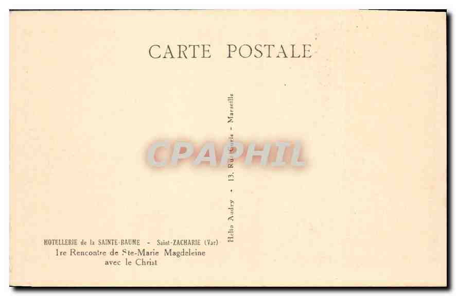 Rencontre de Sainte-Marie Magdeleine avec le Christ — HOTELLERIE de la SAINTE-BAUME — Saint-Zacharie (Var) — Reverso