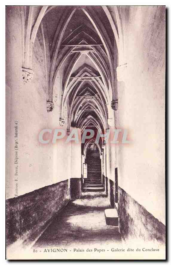 CPA Avignon palais des papes galerie dite du Conclave 
