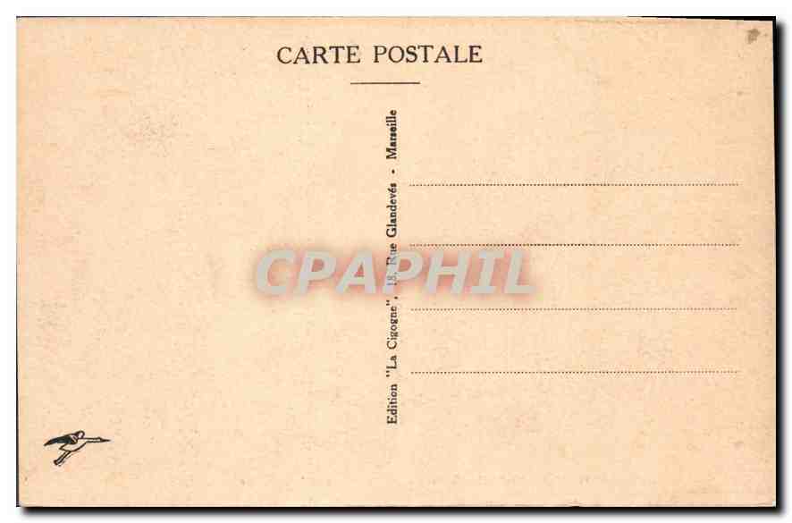 CPA Marseille entree du vieux port et le pont Transbordeur  — Verso