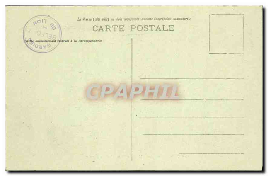 CPA Belfort le Lion Oeuvre de Bartholdi  — Verso
