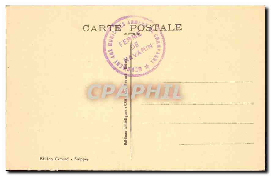 CPA Monument de Navarin Vitrail de la Crypte aux Morts des Armees de Champagne 1914 1918  — Back