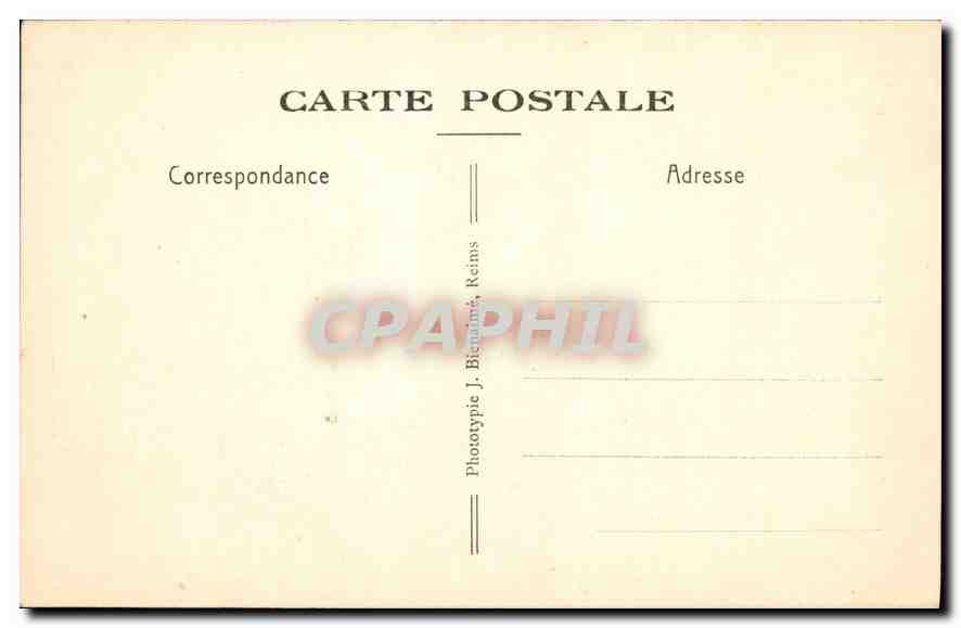 CPA Reims Basilique Saint Remi portail meridional  — Verso