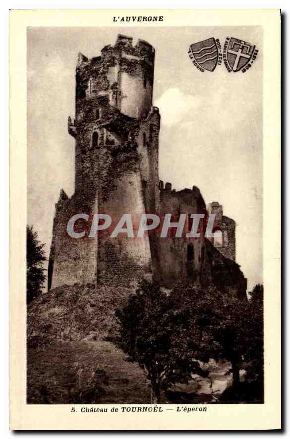 CPA L'Auvergne chateau de Tournoel l'eperon 