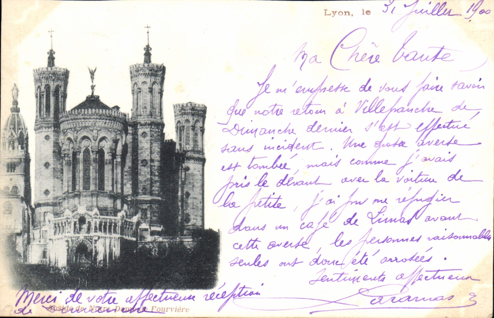 Apsis of Notre-Dame de Fourvière — Lyon — Publisher Fourvière, series number not visible