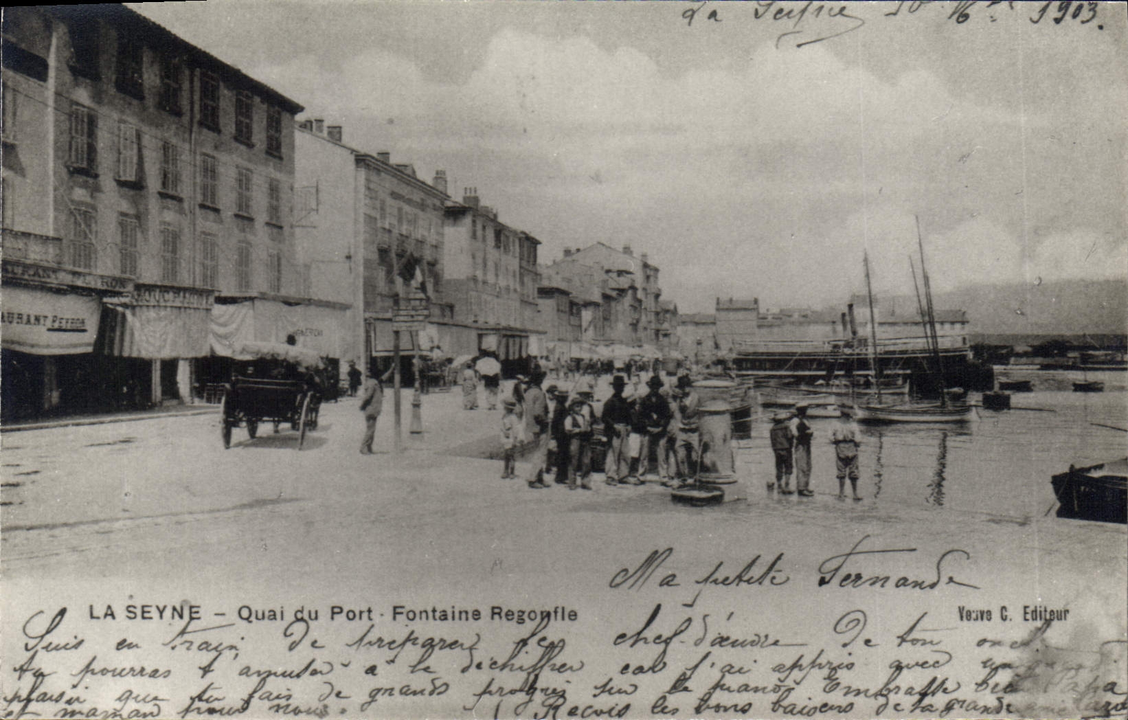 La Seyne - Quai du Port - Fontaine Regonfle — Vexvo C. Éditeur