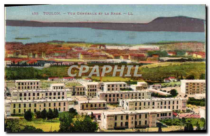 CPA Toulon vue generale et la plage 