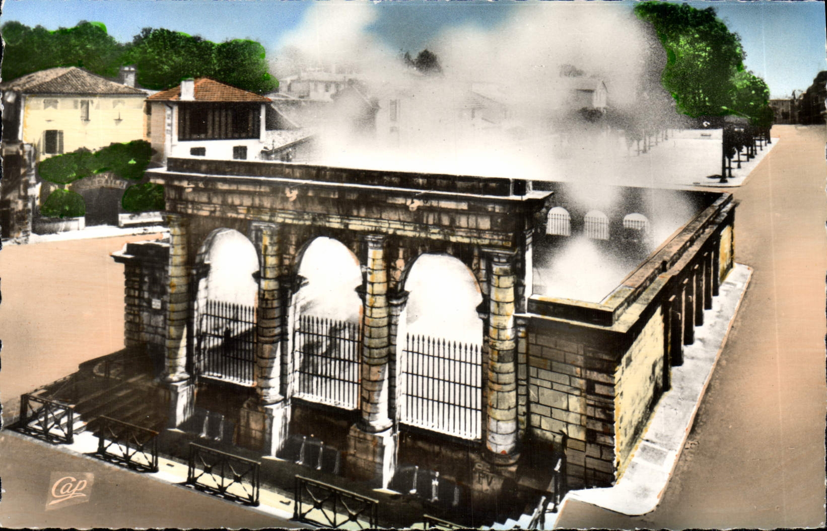 CPA Dax fontaine d'eau chaude Temperature de l'eau 